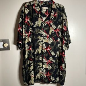 Island Passport Hawaiian shirt men's 4XL Black Green and Red